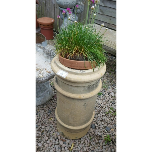 589 - Chimney pot with plant