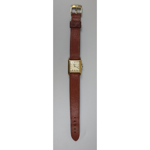 123 - 9ct gold ladies Everite watch together with a vintage Tissot watch with pig skin strap (working)