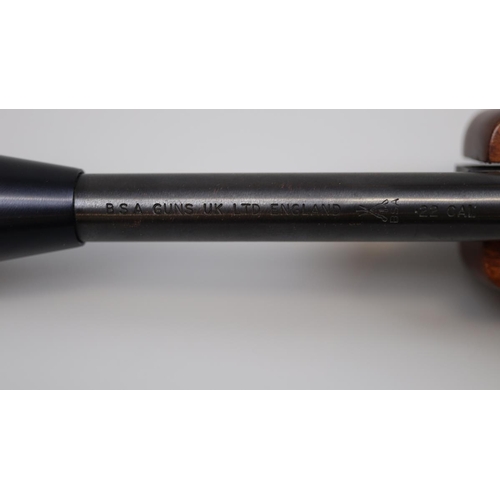 125 - BSA .22 air rifle with scope, silencer and bag