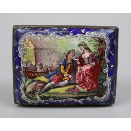 130 - Early enameled trinket box