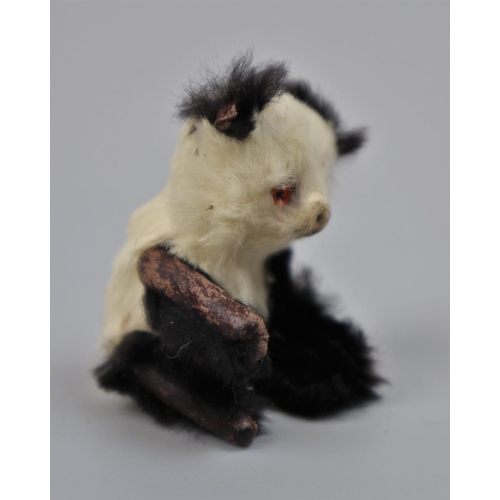 132 - Antique miniature articulated Panda bear approx 8cm in height