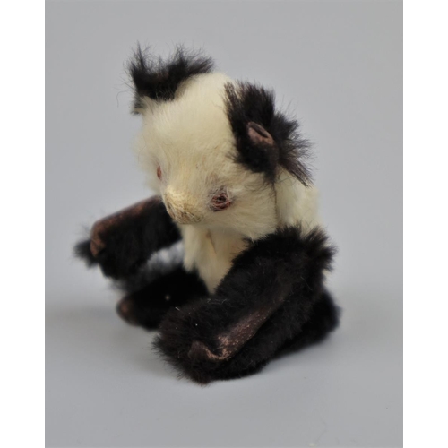 132 - Antique miniature articulated Panda bear approx 8cm in height