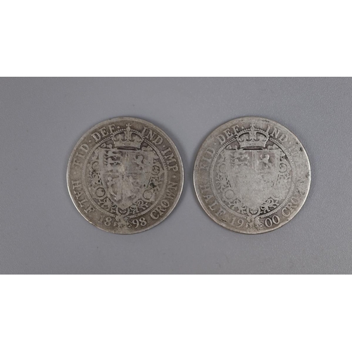 144 - Coins - 2 silver half crowns 1898 and 1900