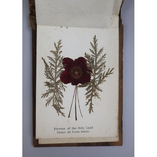 152 - Olive wood book - Jerusalem flowers