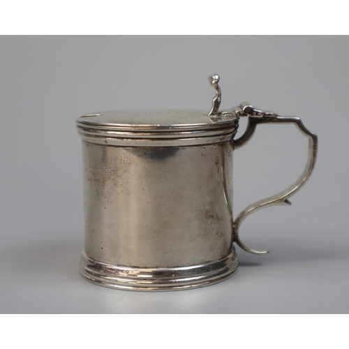 17 - 2 silver mustard pots - Approx weight without liners: 215g