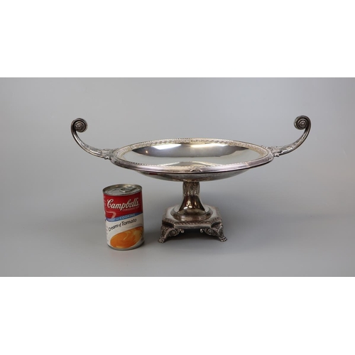 204 - Early 20thC silver plated tazza by WMF in the 'Jungenstile' style. Fully impressed marks to the base... 