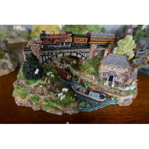 A collection of 'Cotswold Village' displays/dioramas by Danbury Mint  including 2, 4 piece interlocki