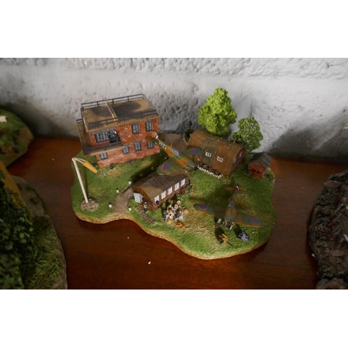 241 - A collection of 'Cotswold Village' displays/dioramas by Danbury Mint including 2, 4 piece interlocki... 