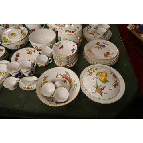 246 - Large collection of mostly Royal Worcester Evesham pattern