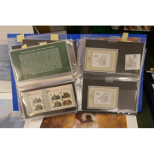 275 - Stamps - to include Australia Blue Slate 1938, 1980s mini sheets, 20 commemorative presentation pack... 