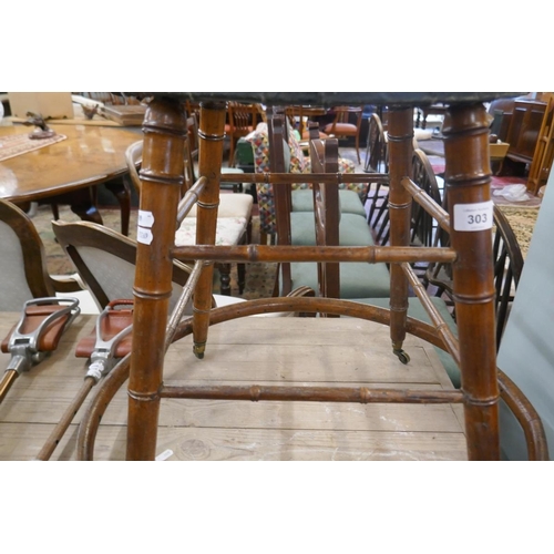 303 - Antique bamboo baby walker