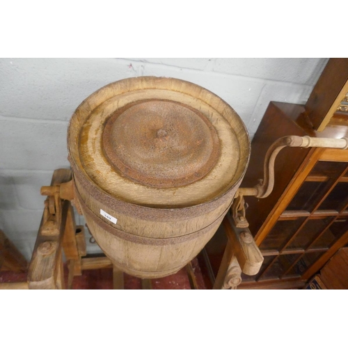 349 - Medium butter churn on stand