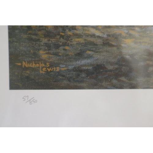 415 - L/E print - evening tide at Salcombe