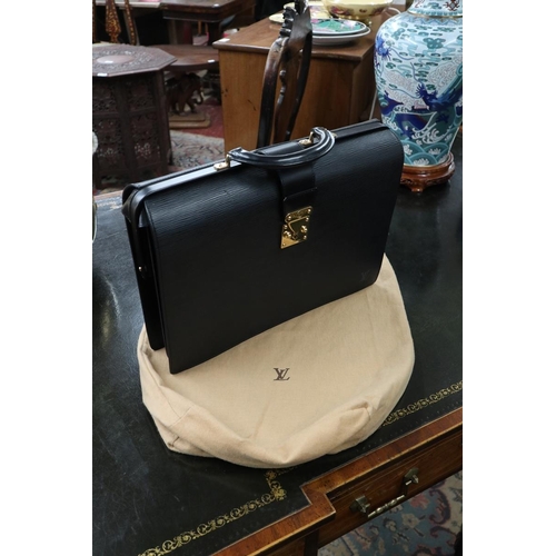 439 - Louis Vuitton briefcase with dust cover owned by Sir Nick Scheele