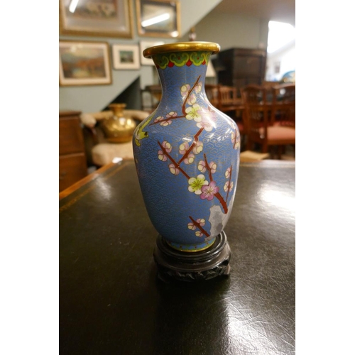 440 - Large cloisonne vase with another