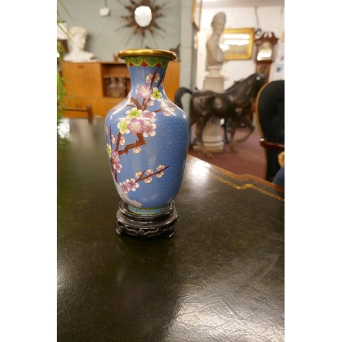 440 - Large cloisonne vase with another