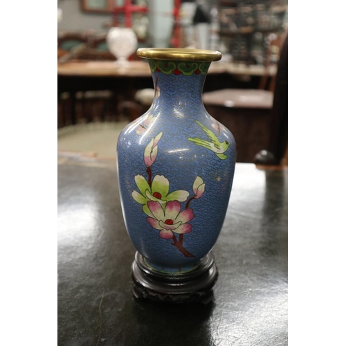 440 - Large cloisonne vase with another