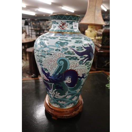 440 - Large cloisonne vase with another