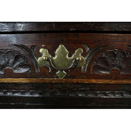 495 - Early carved oak cabinet – Width 93cm, Depth 55cm, Height 170cm