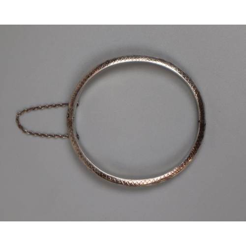 72 - Silver engraved childs bangle