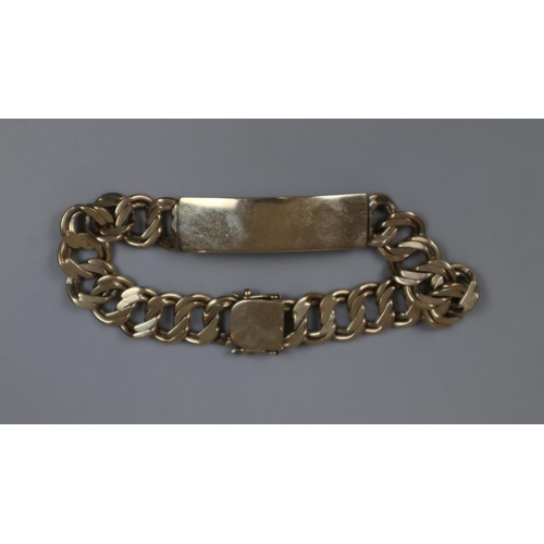 76 - 9ct gold ID bracelet - Approx weight 43g