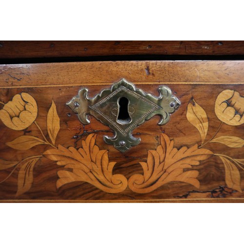 421 - Large Dutch marquetry display cabinet - Approx size: Width 157cm Depth 38cm Height 209cm