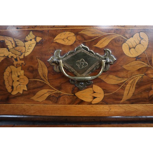 421 - Large Dutch marquetry display cabinet - Approx size: Width 157cm Depth 38cm Height 209cm