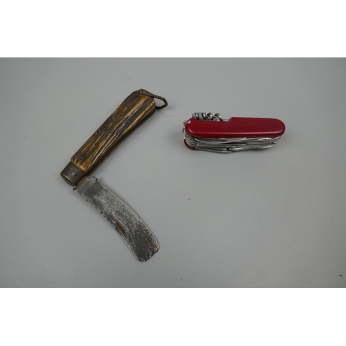 119 - Thomas Turner & Co. sailors knife together with a Swiss champ army knife