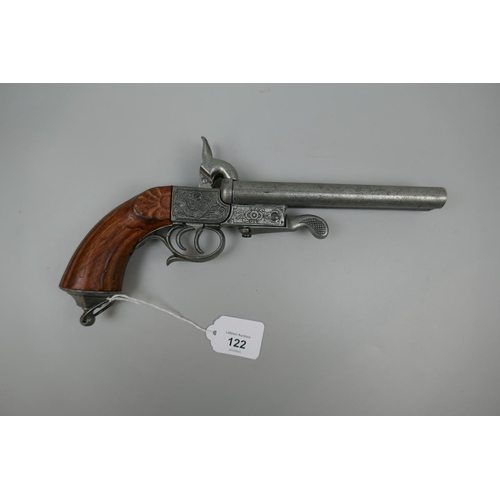 122 - Reproduction flintlock pistol