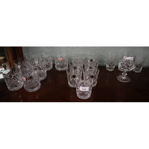 133 - Collection of Webb Corbett full lead crystal glasses