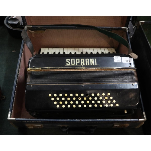 156 - Accordion by Soprani in case