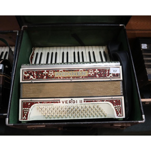 157 - Accordion Verdi II by Hohner in case