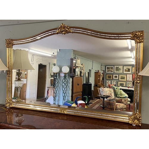 261 - Large gilt framed overmantle mirror - Approx overall size: 184cm x 114cm