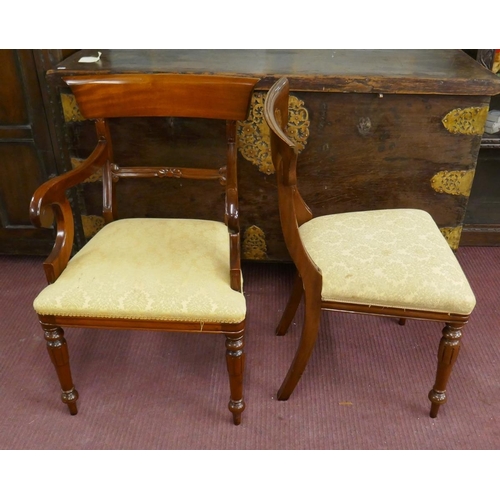 329 - Set of 8 William IV style dining chairs to include 2 carvers