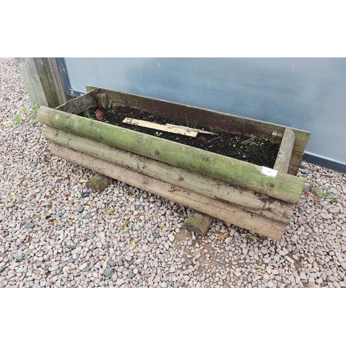 385 - Large wooden trough planter