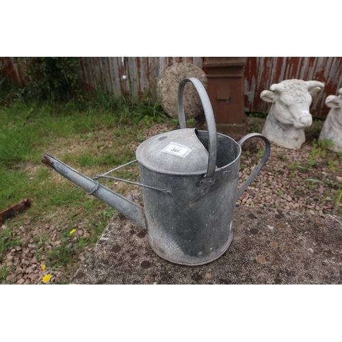 397 - Galvanised watering can