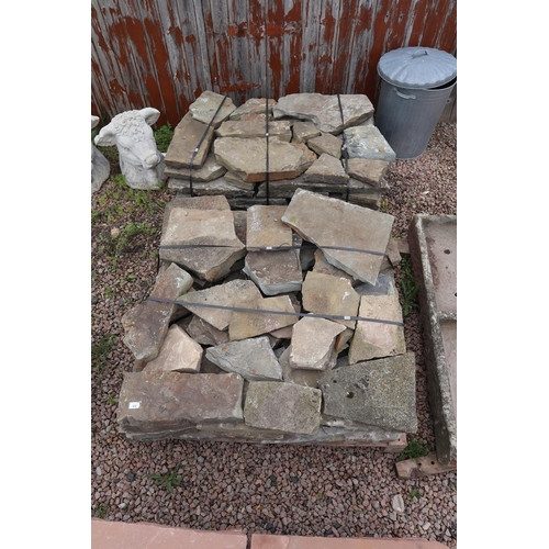 402 - 2 pallets York stone crazy paving/cuts approx 8sqm