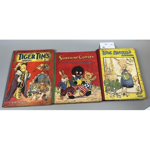 85 - 3 vintage annuals Tiger Time 1948, Sunshine Corner and Lucy Atwell