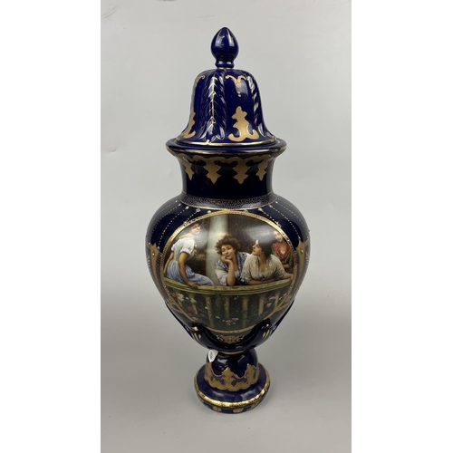 92 - Limoges lidded urn - Approx height: 46cm