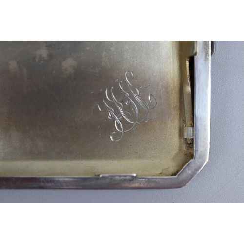 10 - Hallmarked silver cigarette case - Approx weight: 171g