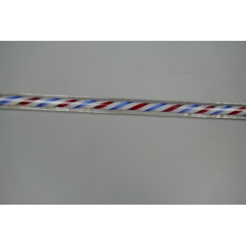 112 - Candy twist glass walking cane