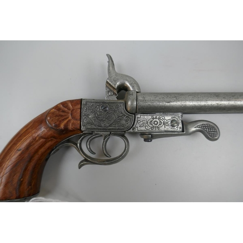 122 - Reproduction flintlock pistol