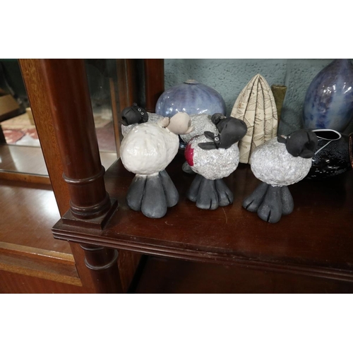 132 - Collectables to include 5 sheep figures from The Gallery Upstairs, Henley