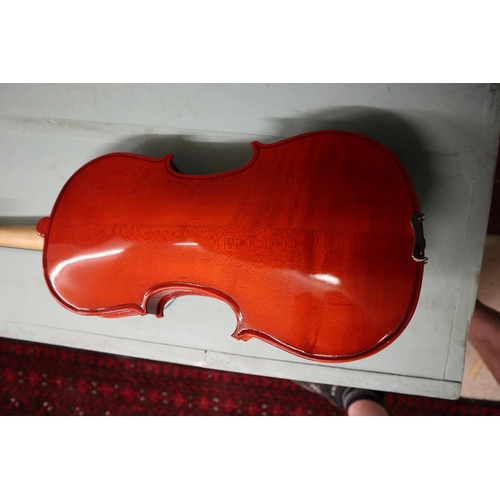 144 - Violin in case with bow