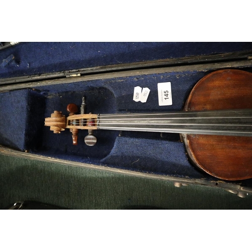 145 - Violin in case with bow