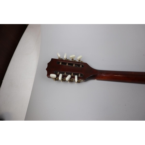 180 - Flat back Bouzouki Irish stringed instrument together with a smaller one