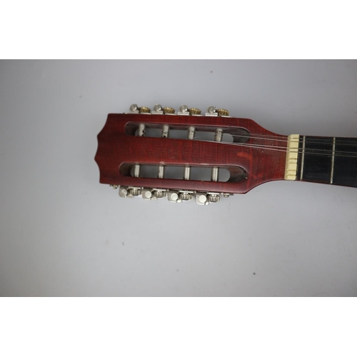 180 - Flat back Bouzouki Irish stringed instrument together with a smaller one