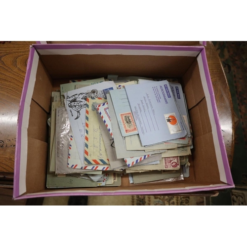 205 - Stamps - Box of used Air Letters including many India