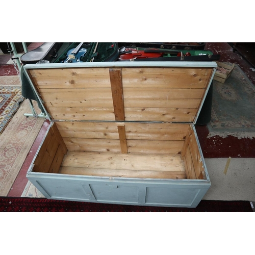 216 - Painted pine chest - Approx size: W: 122cm D: 53cm H: 47cm