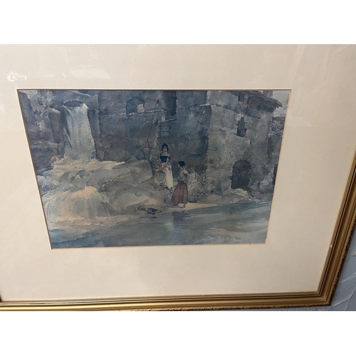 220 - 4 x Sir William Russel Flint prints: The Millers Daughter, Francine, Marie & Simone, Strangers i... 